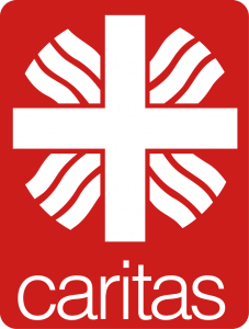 Das Wort "Caritas" und das Logo der Caritas.